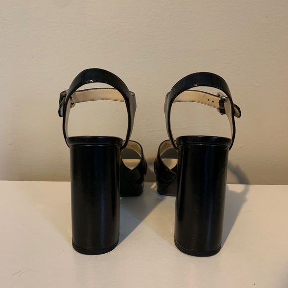 NEW Nine West Platform Patent Leather Block Heels - Picture 6 of 8
